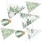 Big Dot of Happiness Boho Botanical - Triangle Greenery Party Photo Props - Pennant Flag Centerpieces - Set of 20